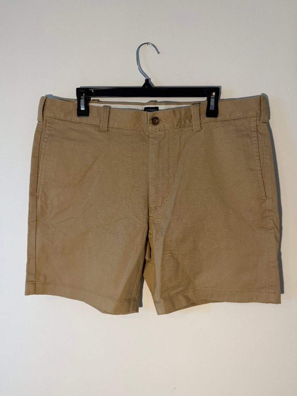 Khaki J crew chino shorts 36"W 7" inseam.
